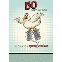 50th Hilarious Birthday Card Chicken