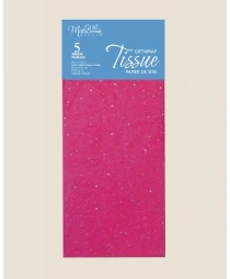 Hot Pink Sequin Confetti Tissue Paper 5 Sheets