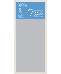 Metallic Silver Tissue Paper 5 Sheets