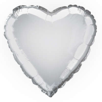 Sweet Heart Foil Balloon Silver 18"