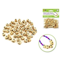 DIY Letter Beads Bracelet 60pcs Natural