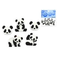 Dress It Up Bits Button Panda Pile