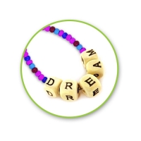 DIY Letter Beads Bracelet 60pcs Natural - Image 2