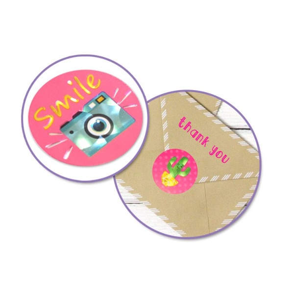 Shiny Button Seal Sticker Traveler - Image 2