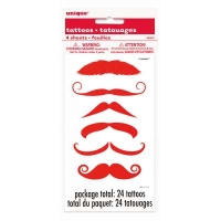 Red Mustache Tattoo Art