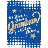 Grandson Birthday Card Sparkle Star