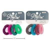 Glitter Pony Holders Coil Small 2 Assorted 4pk