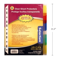 Letter Size Sheet Protector Color Index Tabs Divider 6pk