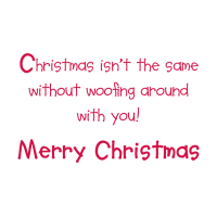 Christmas Card Santa Puppy Woof - Image 2