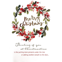 Christmas Card Wreath Thinking of You