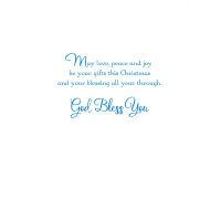 Religious Christmas Card Angel Sings Blue Tone - Image 2