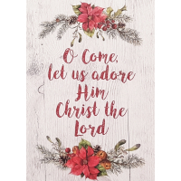 Religious Christmas Card Christ the Lord Wooden