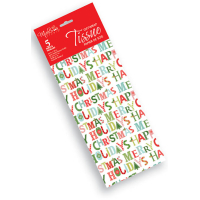 Printed Christmas Tissue Paper Greeting Letter 5 Sheets