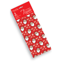 Printed Christmas Tissue Paper Santa 5 Sheets